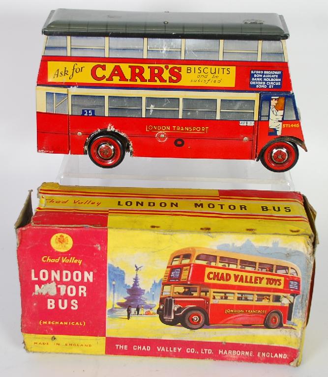 Appraisal: CHAD VALLEY BOXED TINPLATE CLOCKWORK DOUBLE DECK LONDON TRANSPORT BUS