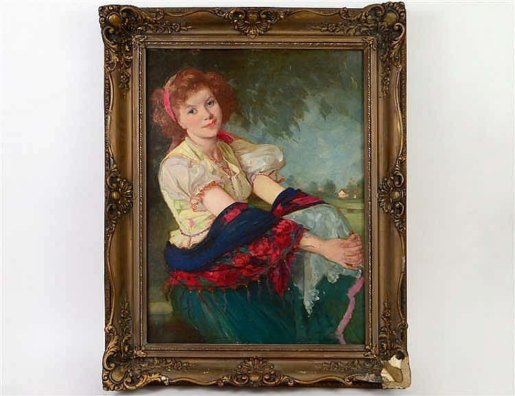 Appraisal: MARIA SZANTHO HUNGARIAN - Red Head Beauty Signed l l