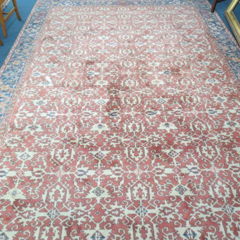 Appraisal: Persian Style Room Size Rug overall design red field X