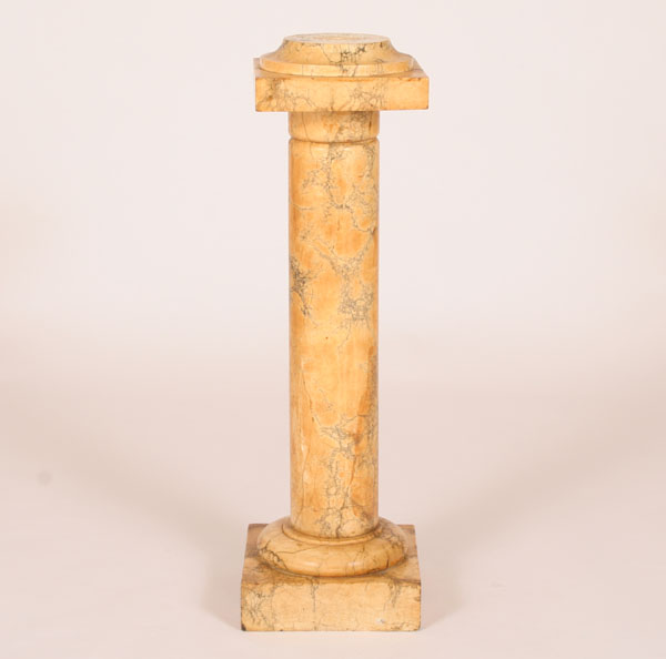 Appraisal: Classical form marble pedestal four piece H Good condition staining