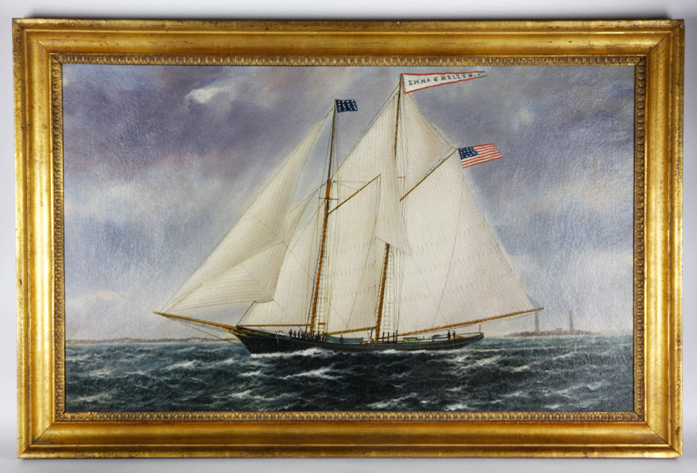 Appraisal: - Stubbs Gaff Rigged Schooner The Emma and Hellen O