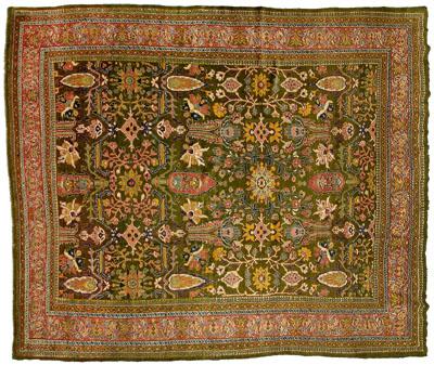 Appraisal: Ziegler Mahal carpet repeating tree designs on olive green field