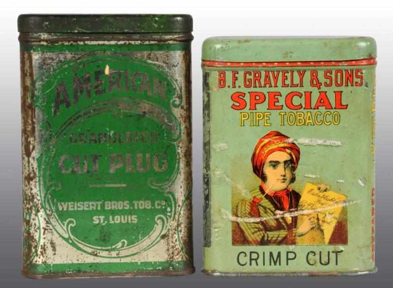 Appraisal: Lot of Vertical Pocket Tins Description Includes one American Granulated