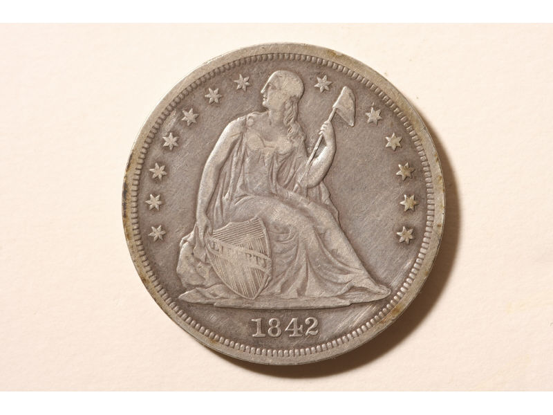 Appraisal: Liberty Seated Silver Dollar about Very Fine toned numerous small