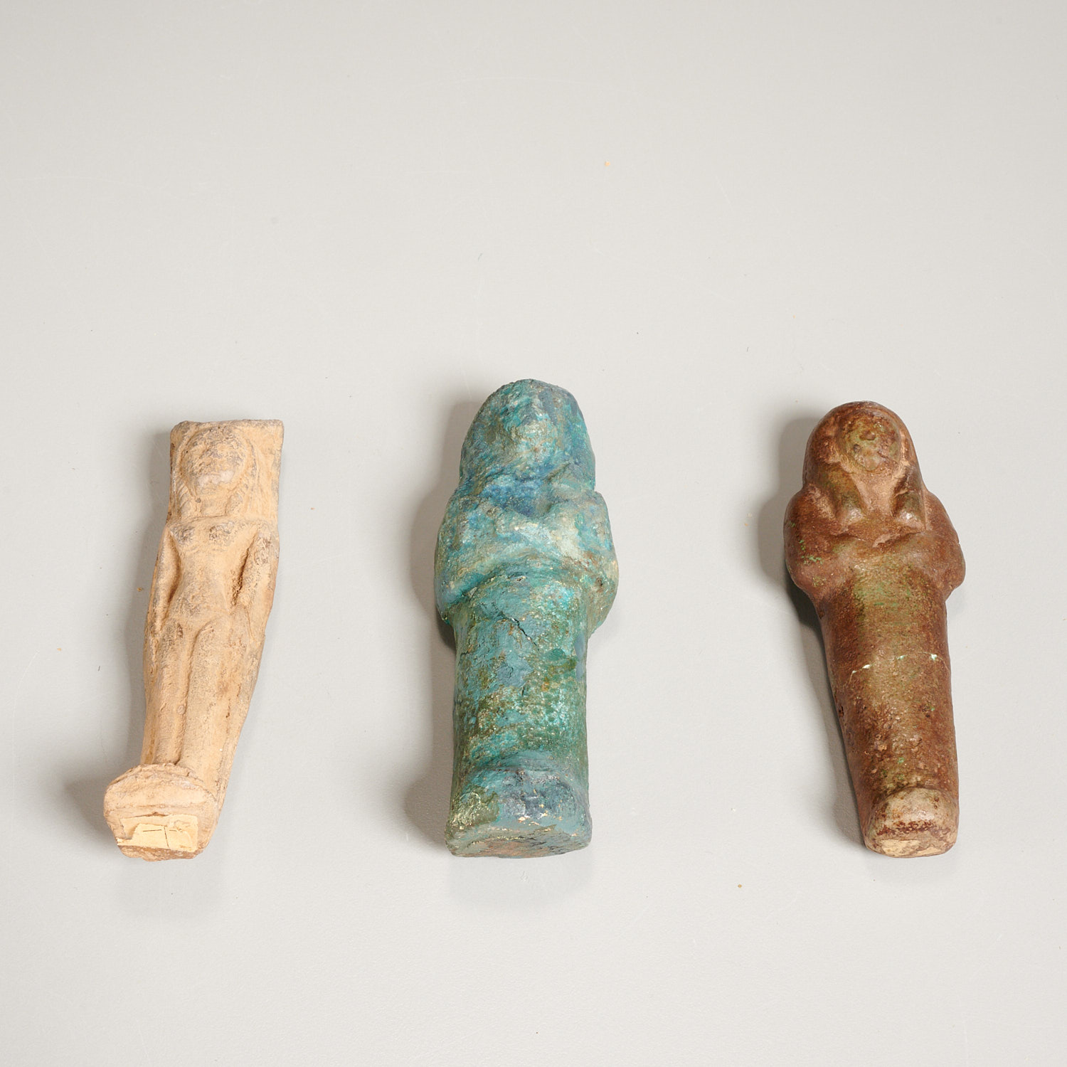 Appraisal: ANCIENT EGYPTIAN USHABTI FIGURES EX-MUSEUM Possibly - BCE incl faience