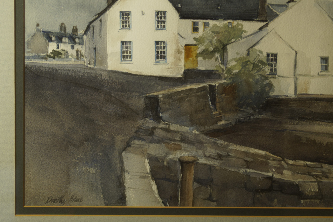 Appraisal: Dorothy Bruce British thC Art Gallery at Harbour Kirkcudbright watercolour