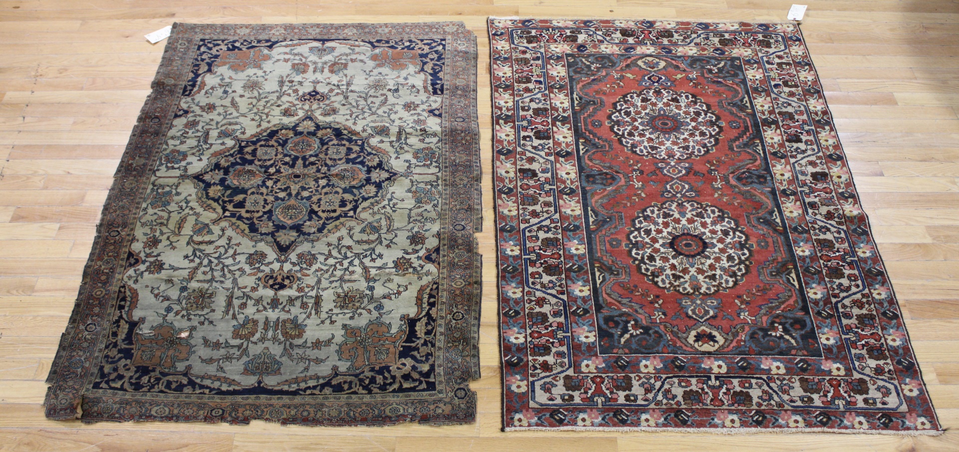 Appraisal: Antique Finely Hand Woven Area Carpets As Is From a