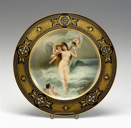 Appraisal: Royal Vienna porcelain cabinet plate of a sea nymph late