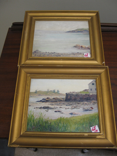 Appraisal: TWO OILS ON ARTIST'S PANEL BOARD an Oregon coastal scene