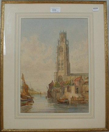 Appraisal: G Colville thC Boston Lincolnshire river Witham and Boston Stump