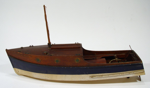 Appraisal: s wooden pond boat with electric motor - The Empress