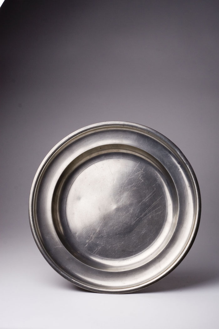 Appraisal: PEWTER DEEP DISH SAMUEL HAMLIN - OR SAMUEL ELY HAMLIN