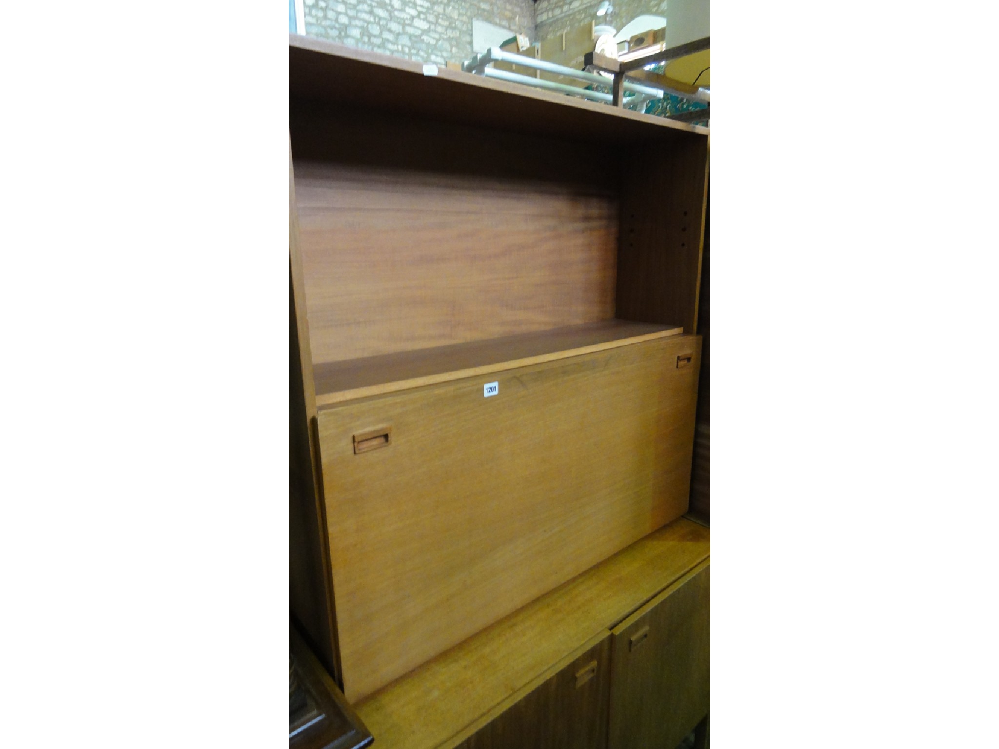 Appraisal: A mid th century teak Multiplan wall furniture unit by