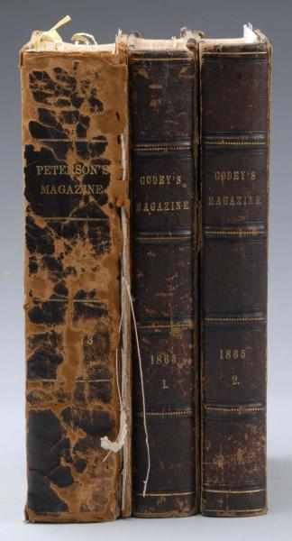 Appraisal: Lot of Fashion Magazine Volumes Description Petersons Godey s two