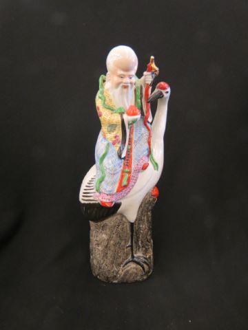 Appraisal: Chinese Porcelain Figurine of an Immortal signed excellent