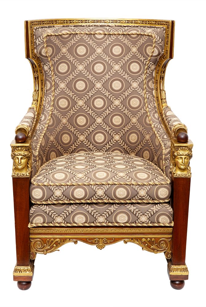 Appraisal: FRENCH NAPOLEANIC HIGH-BACK ARMCHAIR CIRCA FRENCH NAPOLEANIC HIGH-BACK ARMCHAIR CIRCA