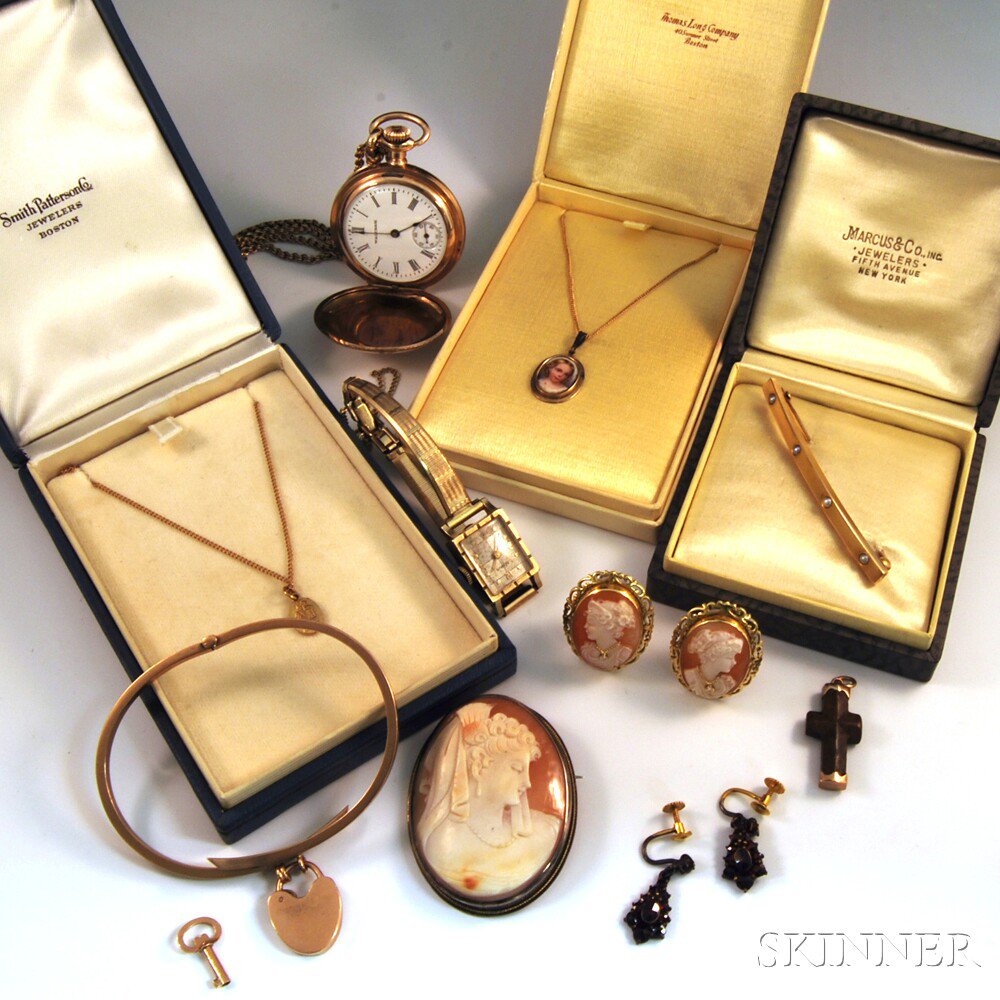 Appraisal: Small Collection of Estate Jewelry including a kt gold and