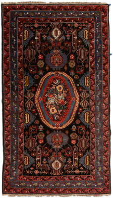 Appraisal: Armenian Rug th century oval central medallion with European style