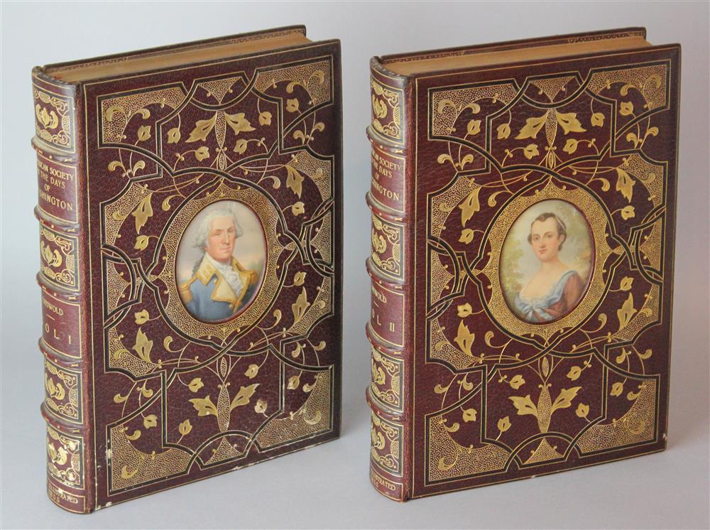 Appraisal: BAYNTUN COSWAY STYLE BINDING AMERICAN SOCIETY IN THE DAYS OF