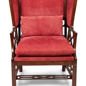 Appraisal: A Rose Tarlow Wingback Chair in the Chinese Chippendale Style