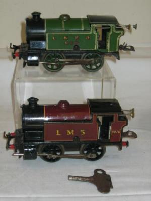 Appraisal: Two Hornby clockwork tanks L N E R and LMS