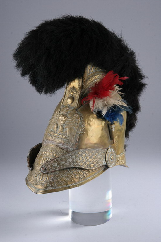 Appraisal: FRENCH FIREMAN'S HELMET FROM THE TOWN OF ECOS th century