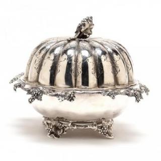 Appraisal: A Boston Coin Silver Butter Dish with Cover mark of