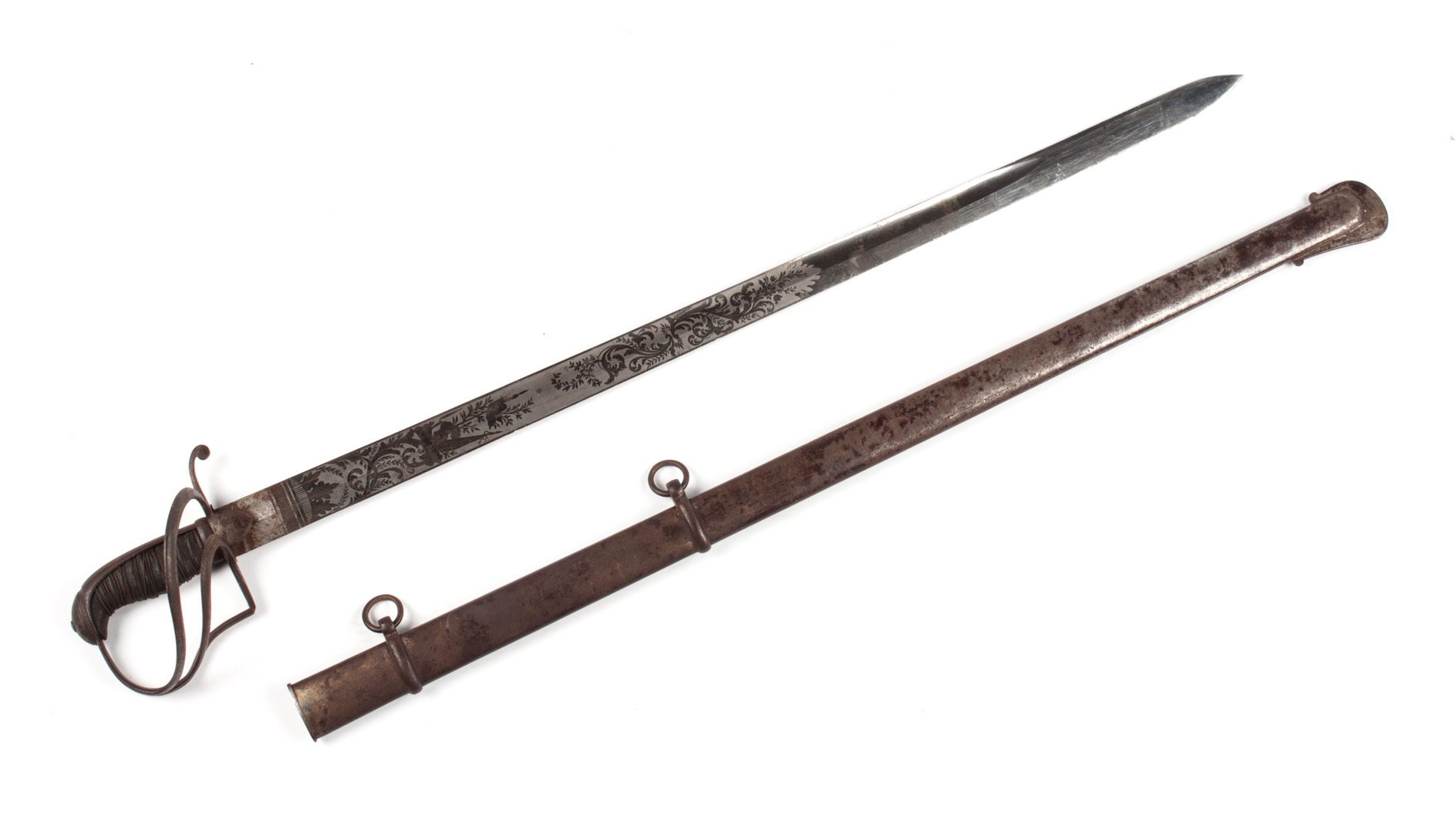 Appraisal: U S Artillery officer's sword and scabbard the ricasso inscribed