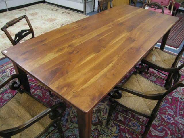 Appraisal: Cherry Harvest Table with drawer long tall wide beautiful