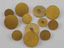 Appraisal: A set of twelve hallmarked silver gilt blazer buttons by