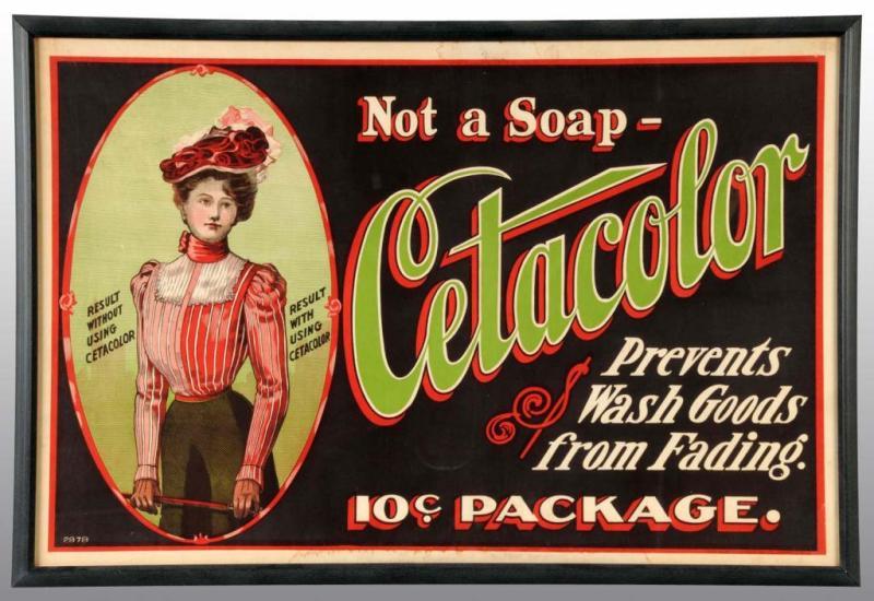 Appraisal: Paper Cetacolor Soap Poster Condition Excellent Size x