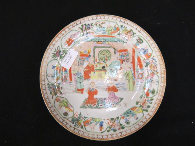 Appraisal: Chiinese Porcelain Plate Emperor Empress with attendants early