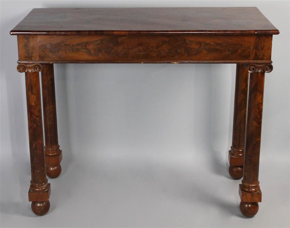 Appraisal: AMERICAN CLASSICAL CARVED MAHOGANY PIER TABLE having a rectangular top