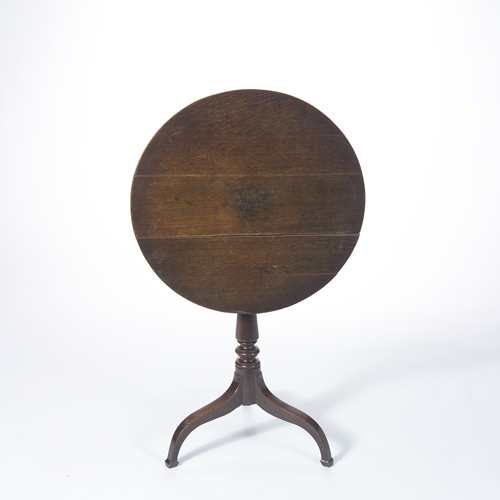 Appraisal: English country tripod table th c oak x