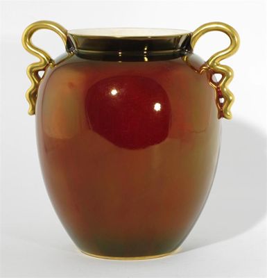 Appraisal: A Carlton Ware 'Rouge Royale' vase twin-handled form in red