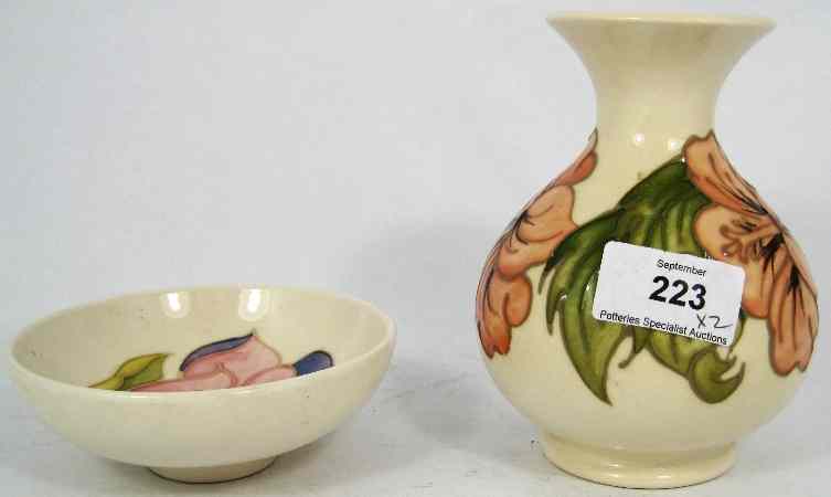 Appraisal: Moorcroft vase decorated in the Hibiscus on White height cm