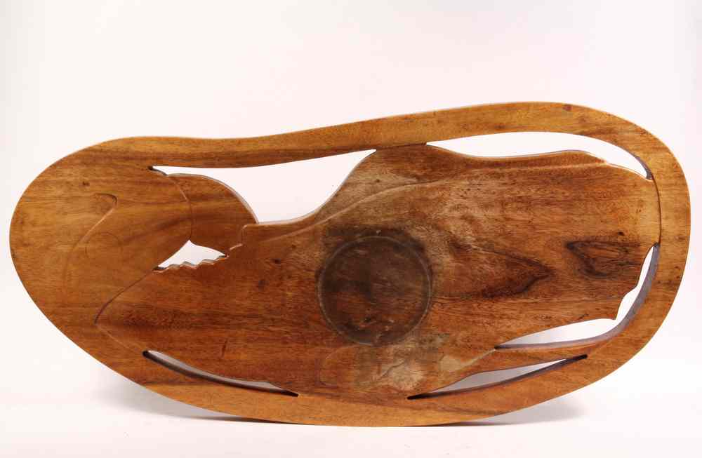 Appraisal: HAWAIIAN CARVING - Semi-Abstract Whale Form by Karl Hentz -