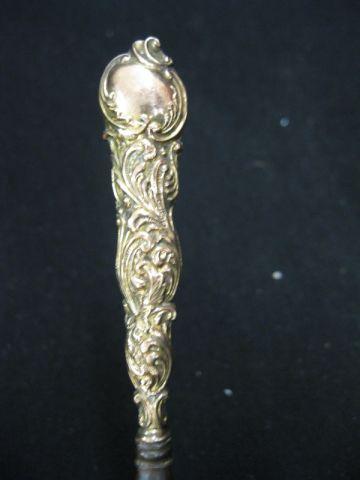 Appraisal: Victorian Gold-filled Shoehorn fancy rococo handle circa