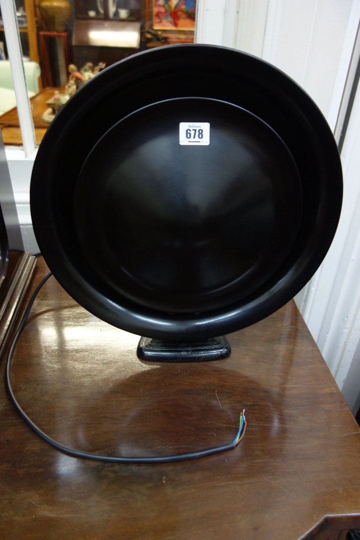 Appraisal: A Philips 'Pancake' speaker in dark brown black bakelite on