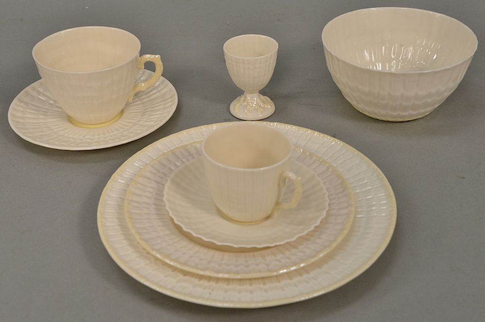 Appraisal: Eighty-one piece Irish Belleek group to include tea pot coffee