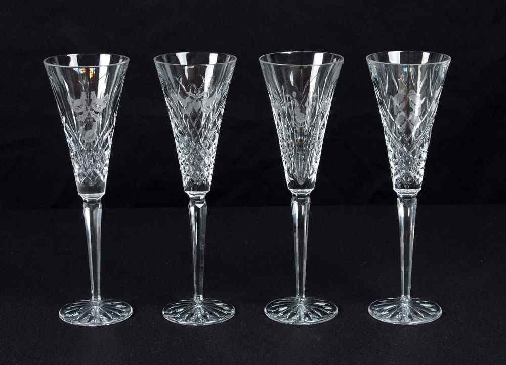 Appraisal: WATERFORD DAYS OF CHRISTMAS CRYSTAL STEMS In the presentation boxes