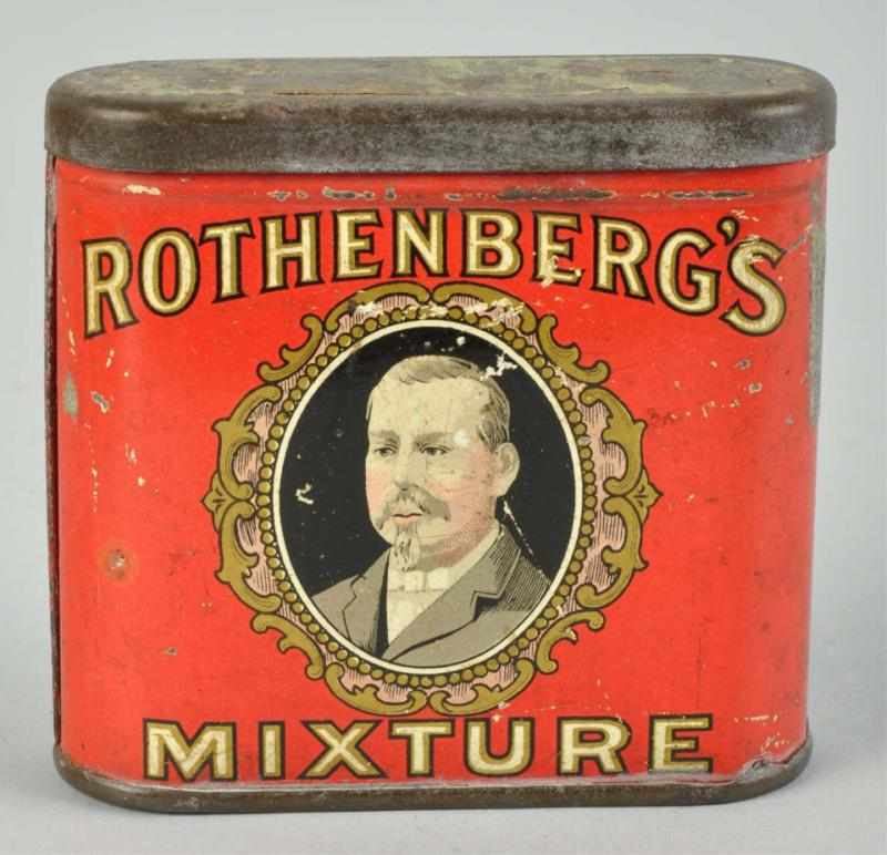 Appraisal: Rothenberg's Pocket Tobacco Tin Description Remnants of original tax stamp