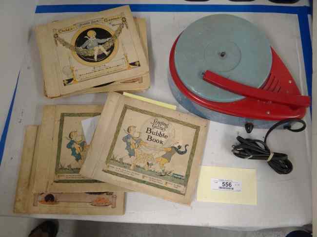 Appraisal: Lot including vintage ''Bubble'' books and record players