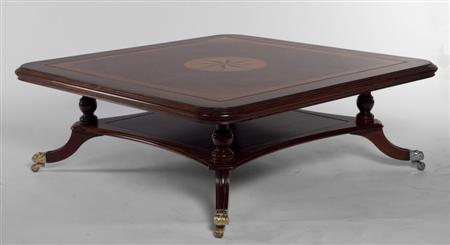 Appraisal: A Victorian style mahogany and inlaid coffee table By Charles