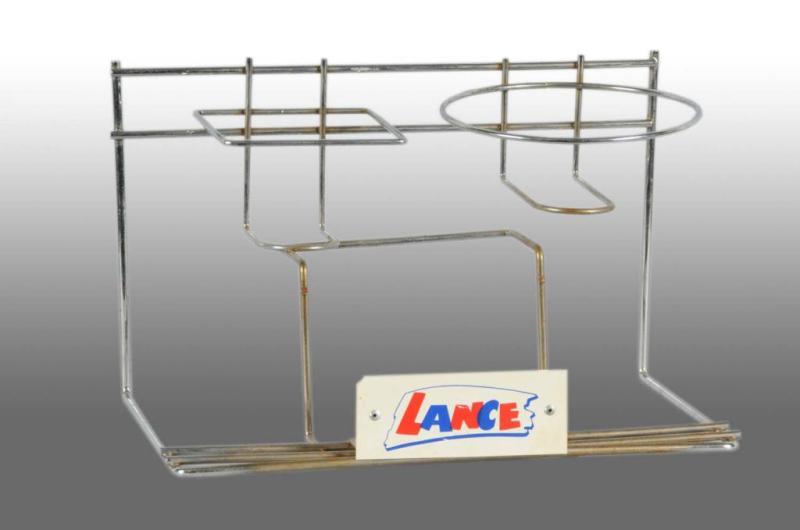 Appraisal: Chrome Lance Display Rack Description Circa s Made to accommodate