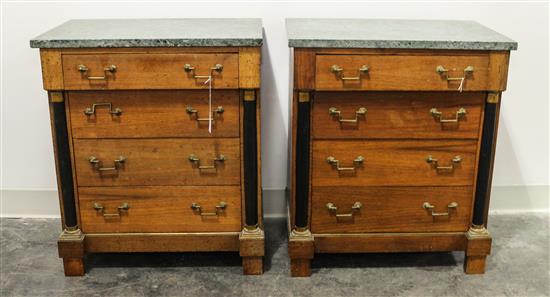 Appraisal: Sale Lot A Pair of Partial Ebonized Nightstands Height x