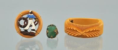 Appraisal: A Lot of Interesting Jewelry Including a carved resin bangle