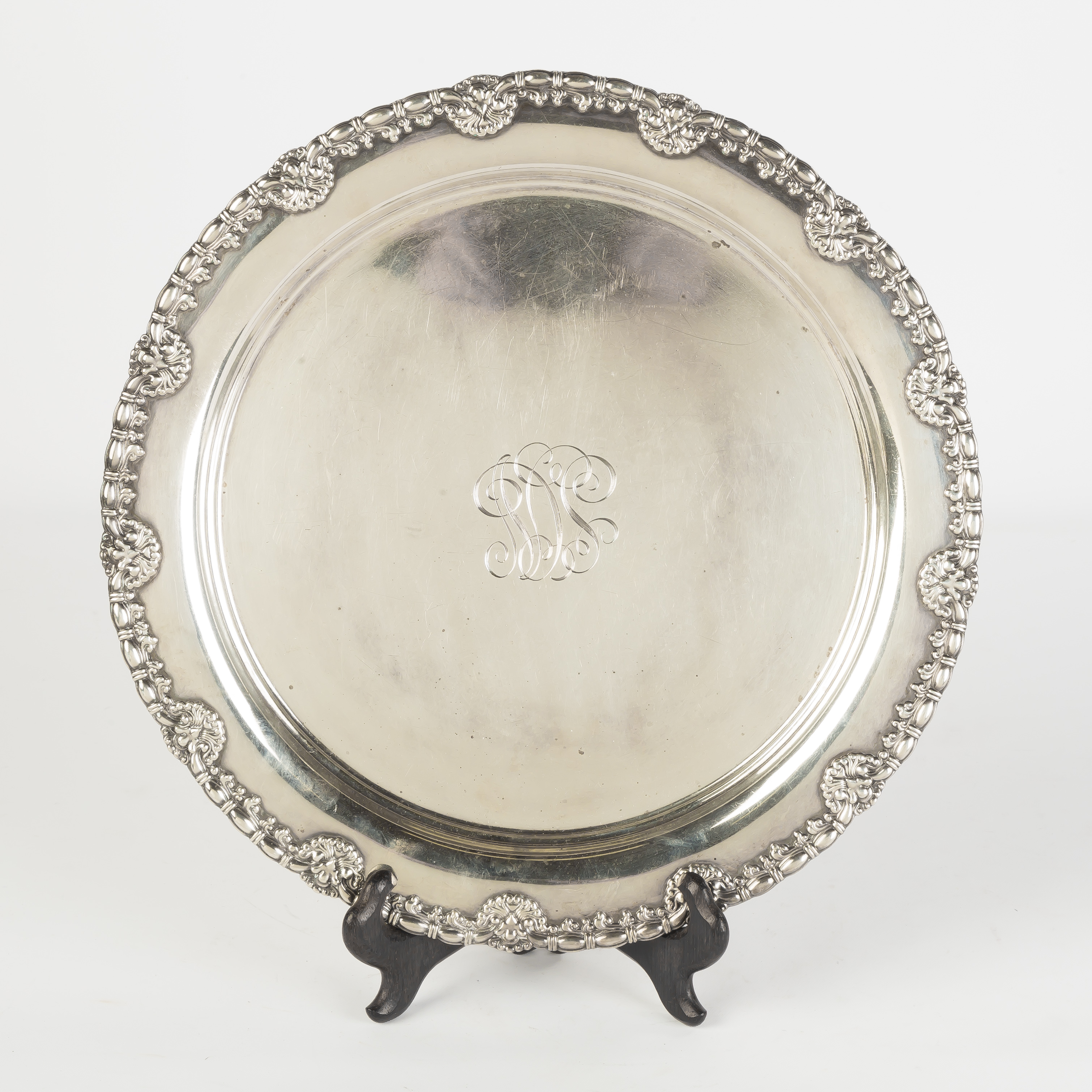 Appraisal: Tiffany Co Sterling Silver Tray - English King Pattern Monogrammed