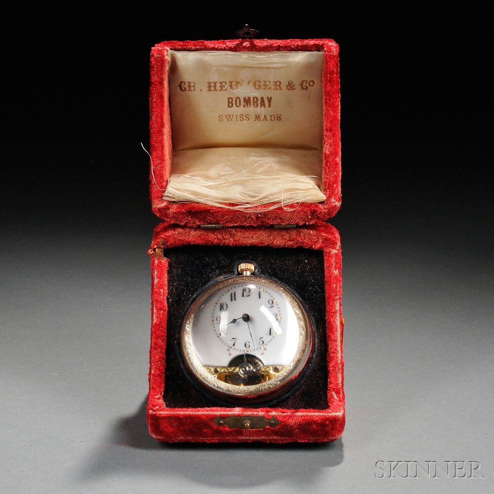 Appraisal: Swiss Eight-day Ball Clock th century glass and silver plate