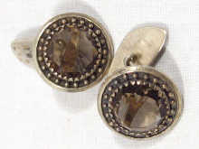 Appraisal: Soviet Union interest a pair of Soviet silver cufflinks set